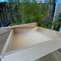 Houten speelbak groot met deksel